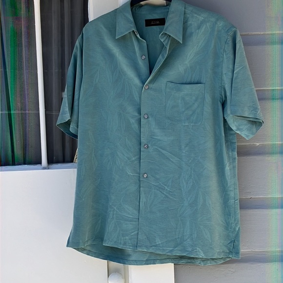 Gorgeous 100% Silk SS Shirt Mens size L - Picture 3 of 10